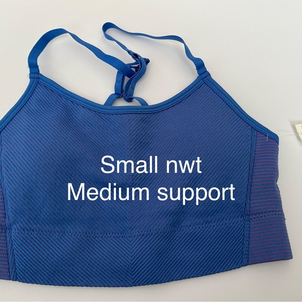 Aerie small blue medium support bra nwt